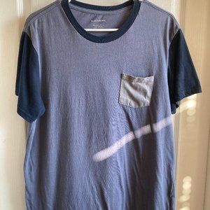 Blue Crown Multi-Colored Blue Pocket Tee L